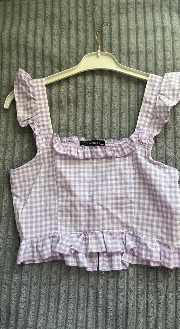 Fırfırlı Kareli Bluz - Görsel 2