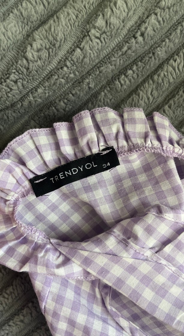 Fırfırlı Kareli Bluz - Görsel 3