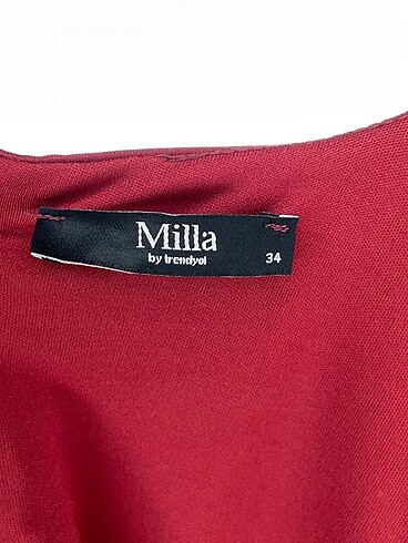 34 Beden bordo Renk Trendyol & Milla Kısa Elbise %70 İndirimli.
