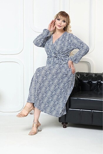 xxl Beden Bürümcük Elbise Belden Oturtma Lastikli Yazlık Desenli 2xl 5xl