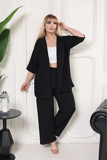 Kimono Hırka 2li Alt Üst Bürümcük Kumaş