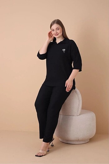 Patlı Gömlek Yaka Pantolon Takım M-5XL
