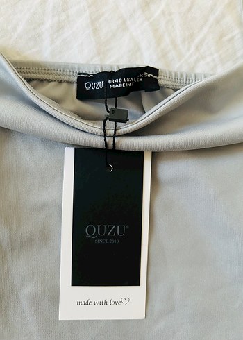 Quzu Gri İnce Askılı Kadın Mayo