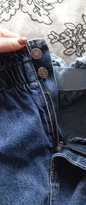 32 Beden mavi Renk Mom jeans