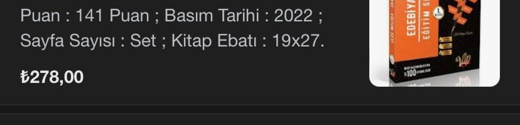 Beden Renk ayt edebiyat eğitim seti vip yayınları