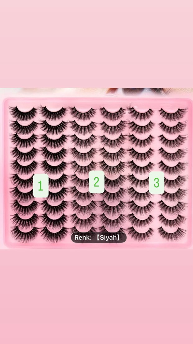 Siyah Takma Kirpik Seti 3 Model - Görsel 5