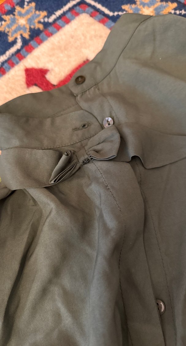 Bohem V Yaka Uzun Kollu Kadın Elbise - Görsel 2