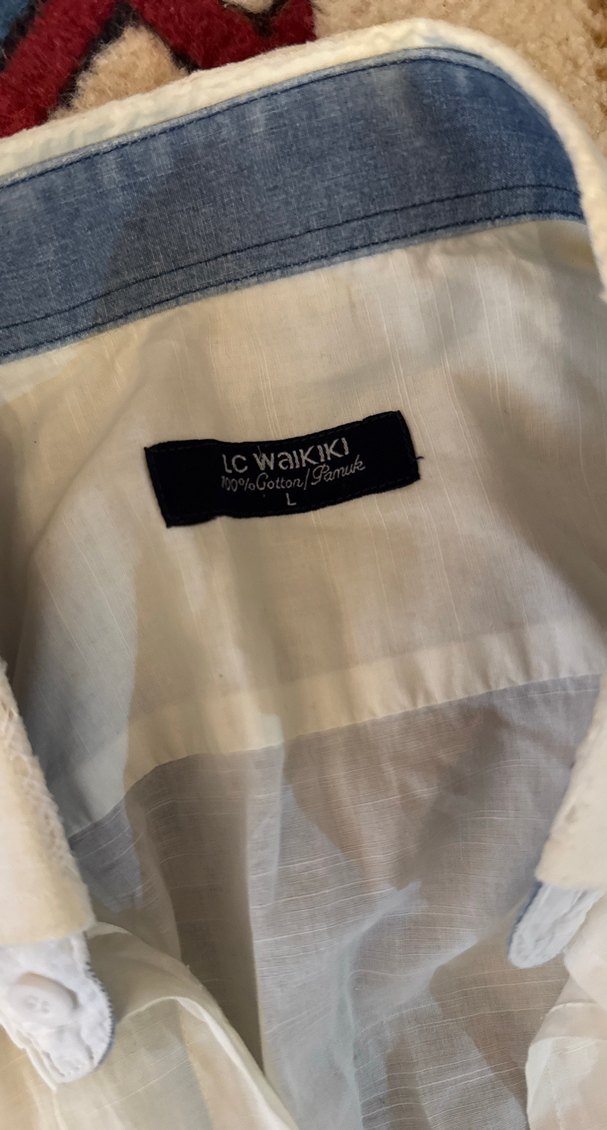 Kadın Beyaz Keten Kısa Kollu Gömlek - Görsel 3