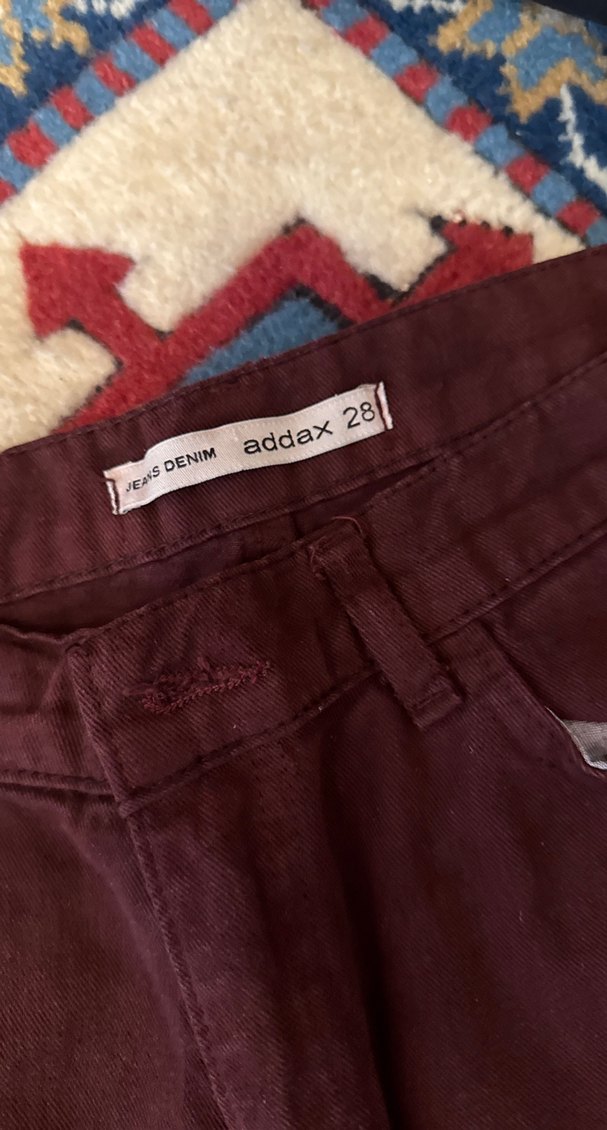 Bordo Kadın Kumaş Pantolon - Görsel 2