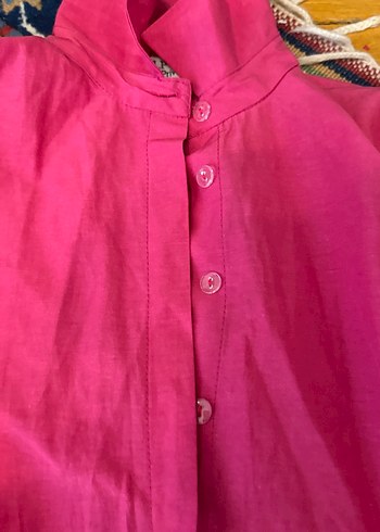 Pembe Uzun Kollu Fırfırlı Uzun Elbise - Görsel 3