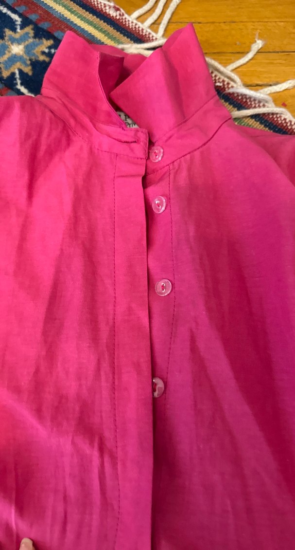 Pembe Uzun Kollu Fırfırlı Uzun Elbise - Görsel 3