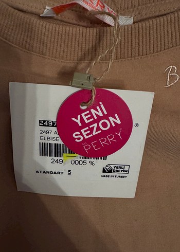 Bej Uzun Kollu Bohem Kız Elbisesi - Görsel 2