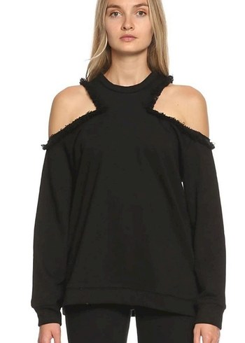 m Beden Love me too siyah sweatshirt