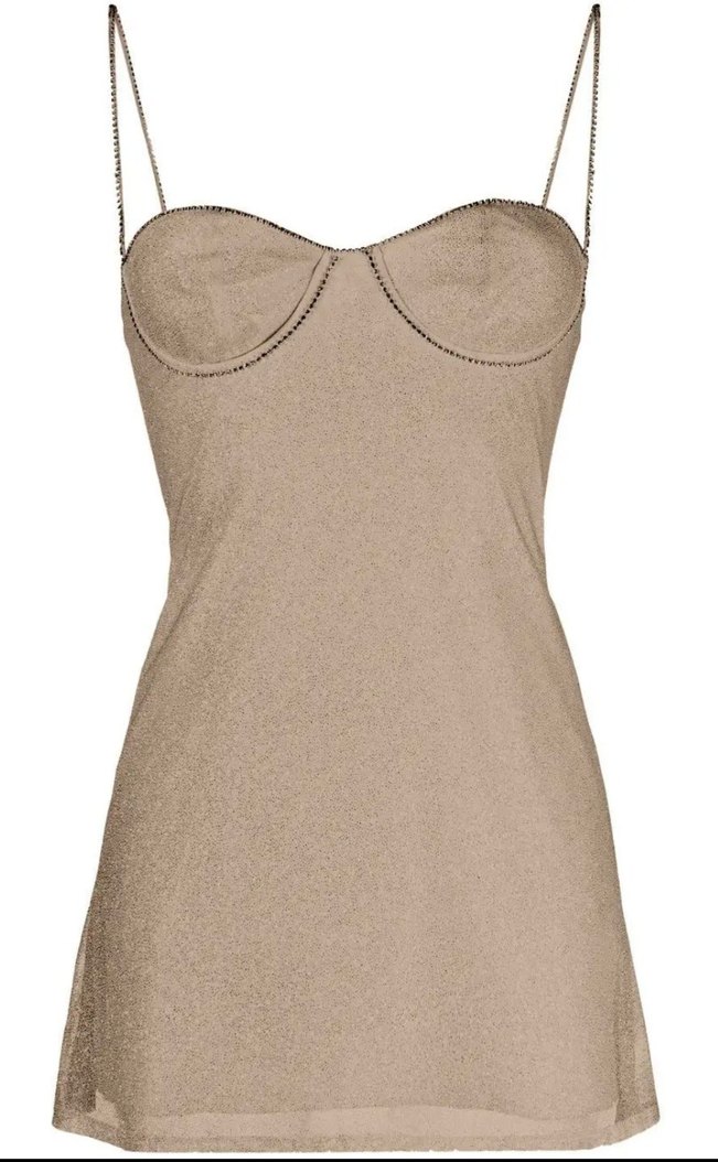 Payetli Straplez Midi Mini Elbise - Görsel 3