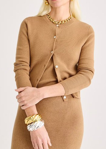 Uniqlo Camel Tonlu İnce Triko Hirka