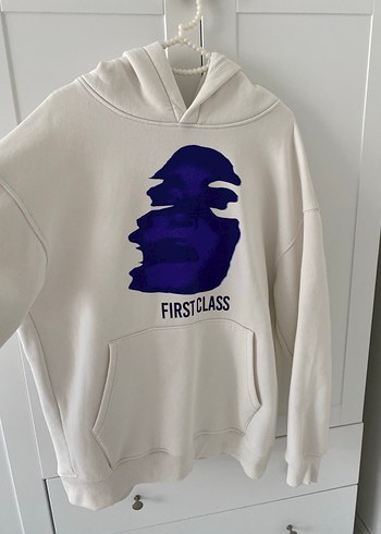 Beyaz Baskılı Kadın Sweatshirt