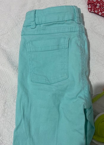 7 Yaş Beden Turkuaz Kız Çocuk Denim Pantolon