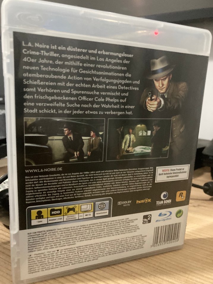 L.a Noire Rockstar games ps3 Playstation 3 - Görsel 2