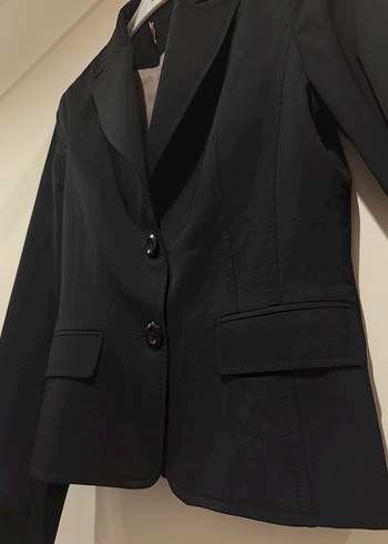 Siyah Düğmeli Kadın Ofis Blazeri - Görsel 2