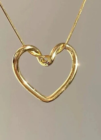 Accessorize Gold düğüm kalp kolye