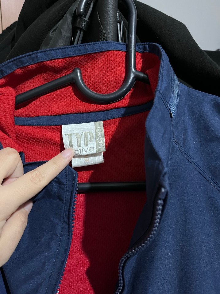 Mavi Fermuarlı Rahat Rüzgarlık - Görsel 2