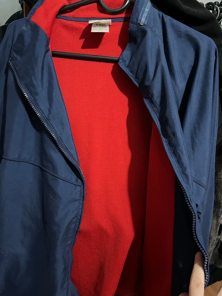 Mavi Fermuarlı Rahat Rüzgarlık - Görsel 4