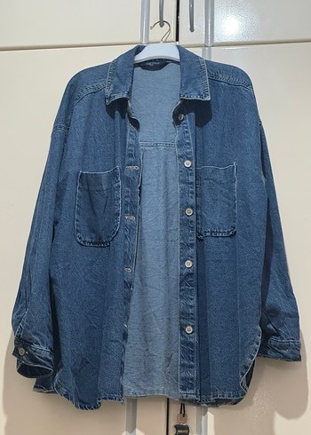 Düğmeli Kadın Denim Ceket