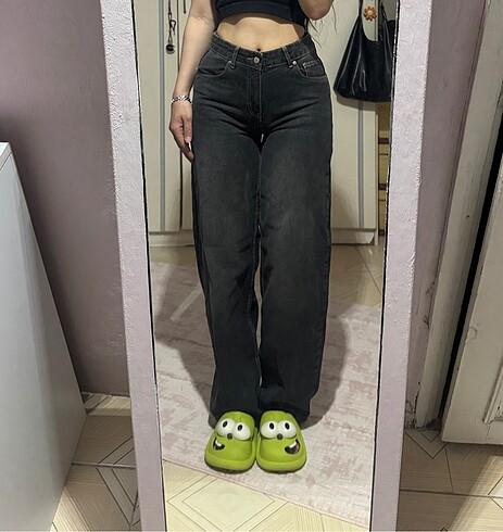 siyah kot baggy pantolon