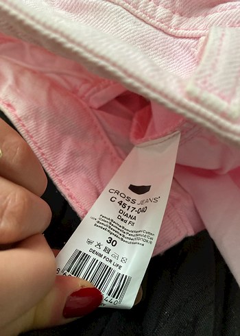 Pembe Batik Desenli Kadın Boyfriend Kot Pantolon - Görsel 4