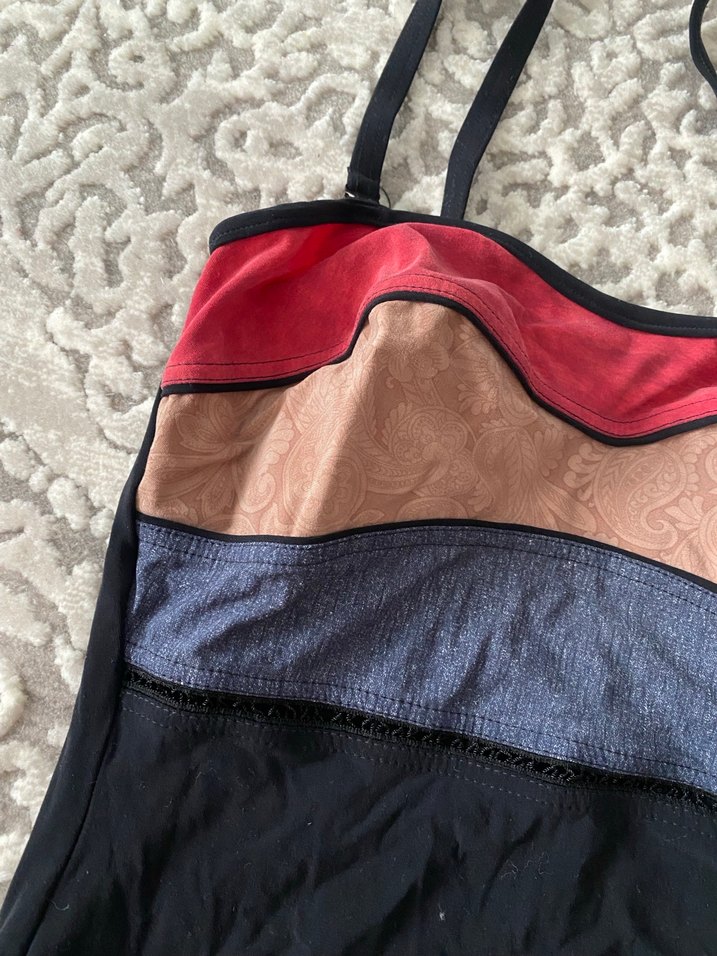 Bohem Çok Renkli İnce Askılı Mayo - Görsel 3