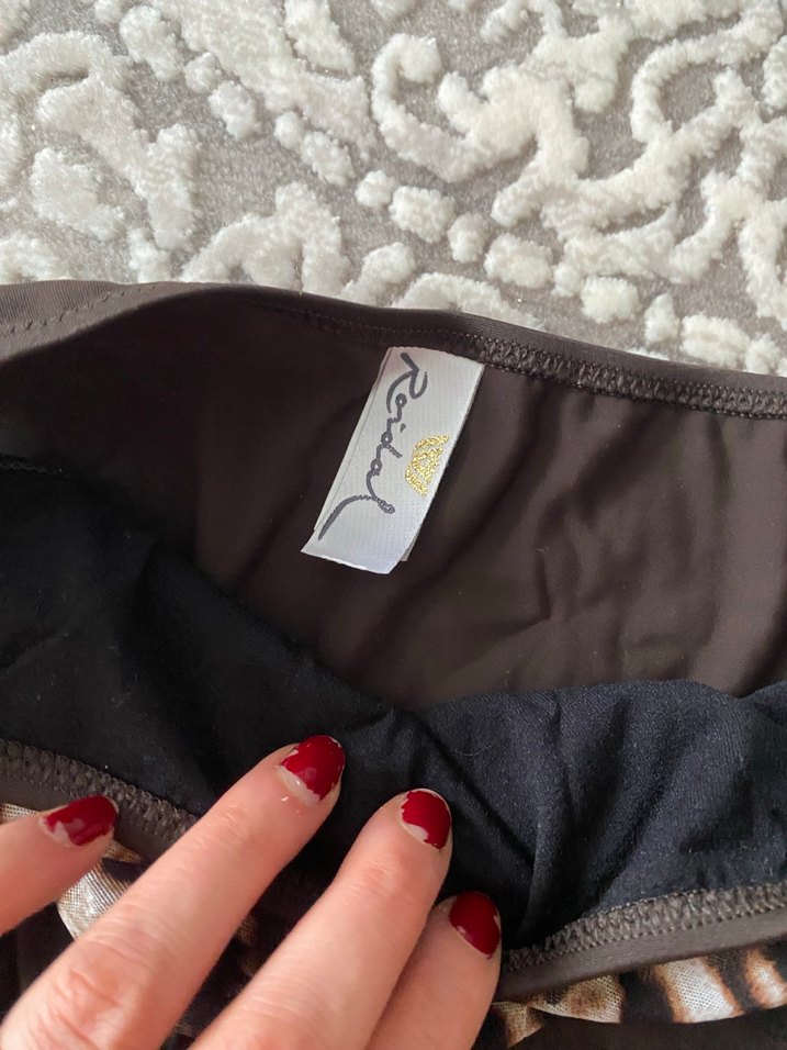 Zebra Desenli Kahverengi Bikini Altı - Görsel 3