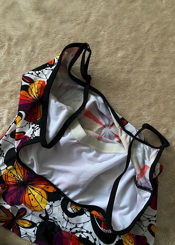 Çiçek Desenli Renkli Kadın tankini - Görsel 2