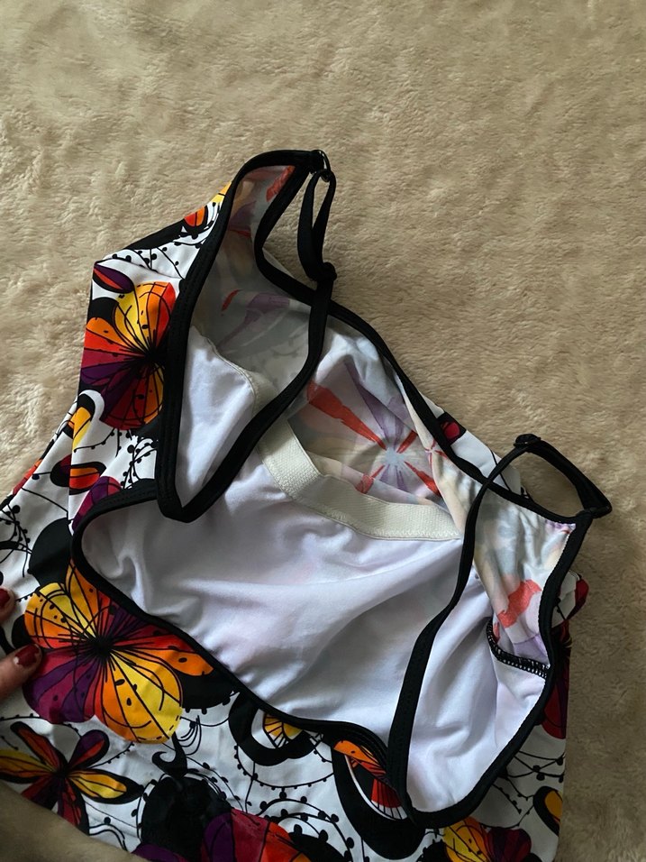 Çiçek Desenli Renkli Kadın tankini - Görsel 2