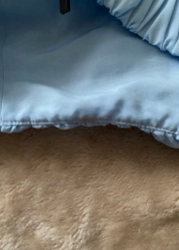 Mavi Keten Fırfırlı İp Askılı Büstiyer - Görsel 3