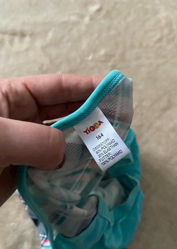 Turkuaz Dikişsiz Mini tankini - Görsel 4