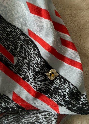 Zebra Desenli Drapeli Mini Kadın Mayo - Görsel 2