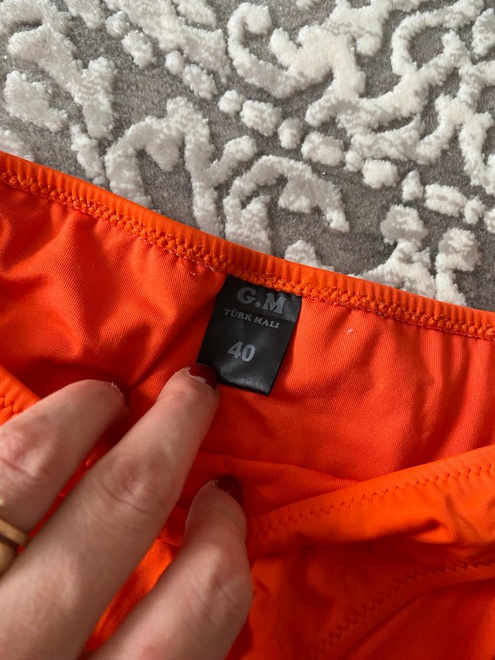 Turuncu Bağcıklı Kadın Bikini Altı - Görsel 2