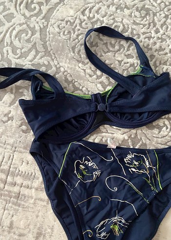 Nakışlı Lacivert Kadın Bikini Takımı - Görsel 4