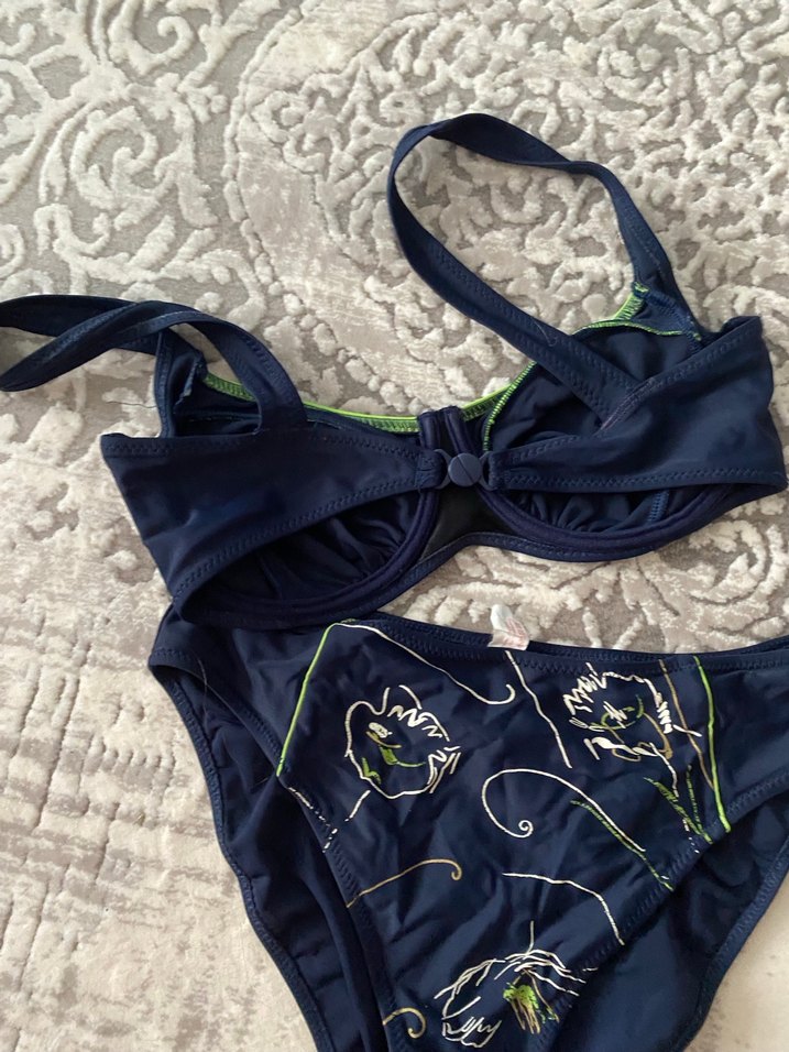 Nakışlı Lacivert Kadın Bikini Takımı - Görsel 4