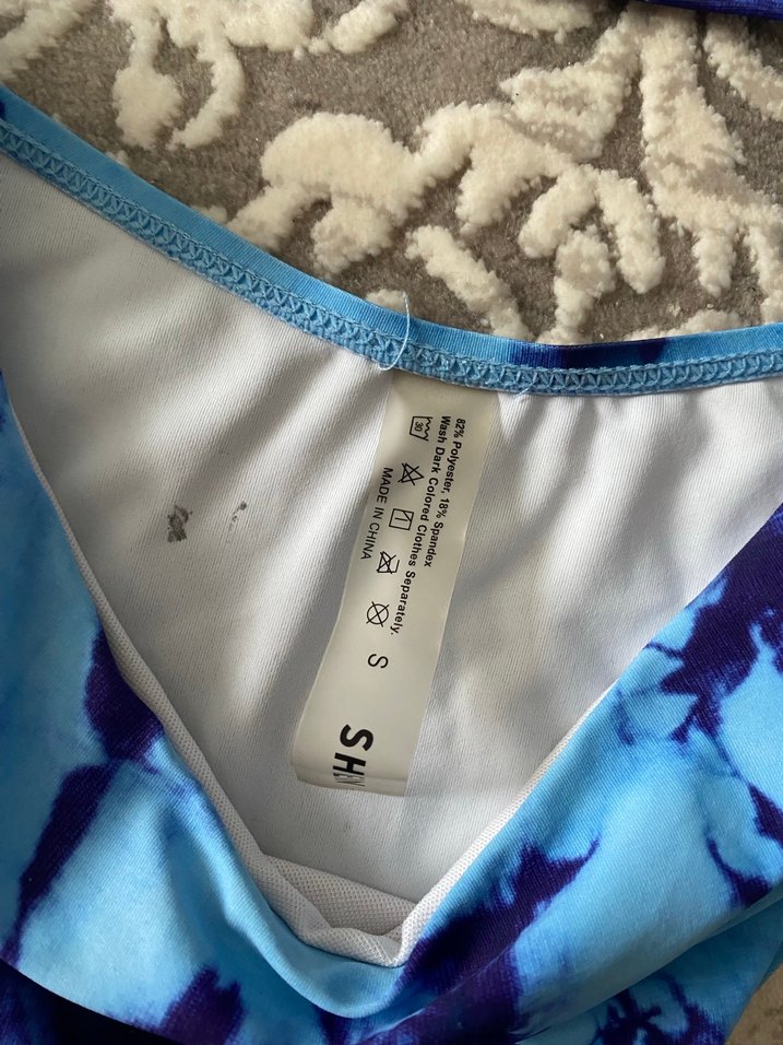 Kadın Mavi Bağlama Desenli Bikini Takımı - Görsel 2