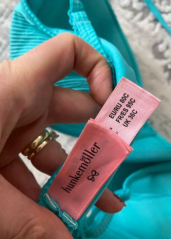 Boncuk Detaylı Turkuaz İpli Bikini Üstü - Görsel 4