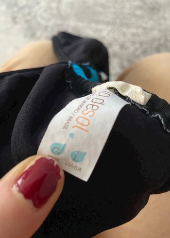 Çizgili Çok Renkli Kadın Bikini Üstü - Görsel 3