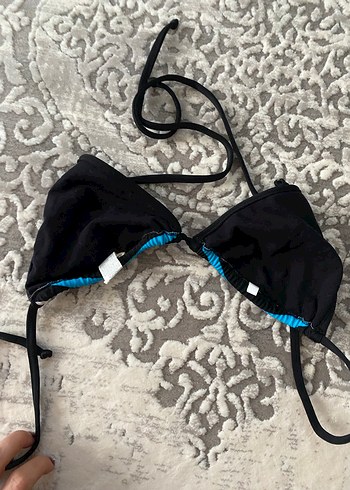 Çizgili Çok Renkli Kadın Bikini Üstü - Görsel 2