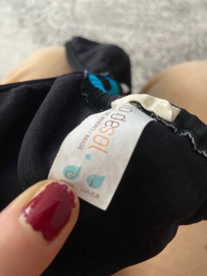 Çizgili Çok Renkli Kadın Bikini Üstü - Görsel 3