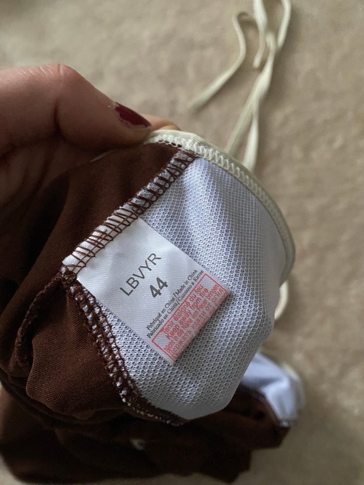 Kahverengi Halter Yaka Kadın tankini mayo - Görsel 4