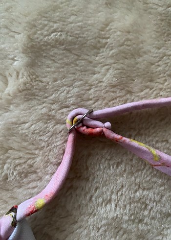 Pembe Tie-Dye Minibikini üst. - Görsel 2