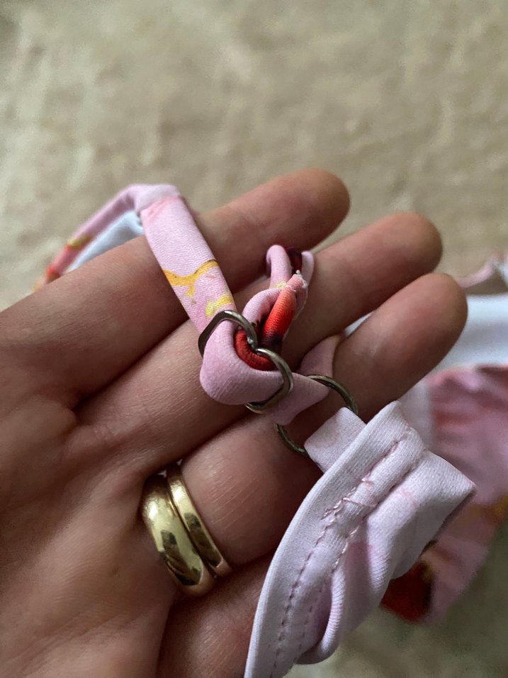 Pembe Tie-Dye Minibikini üst. - Görsel 4