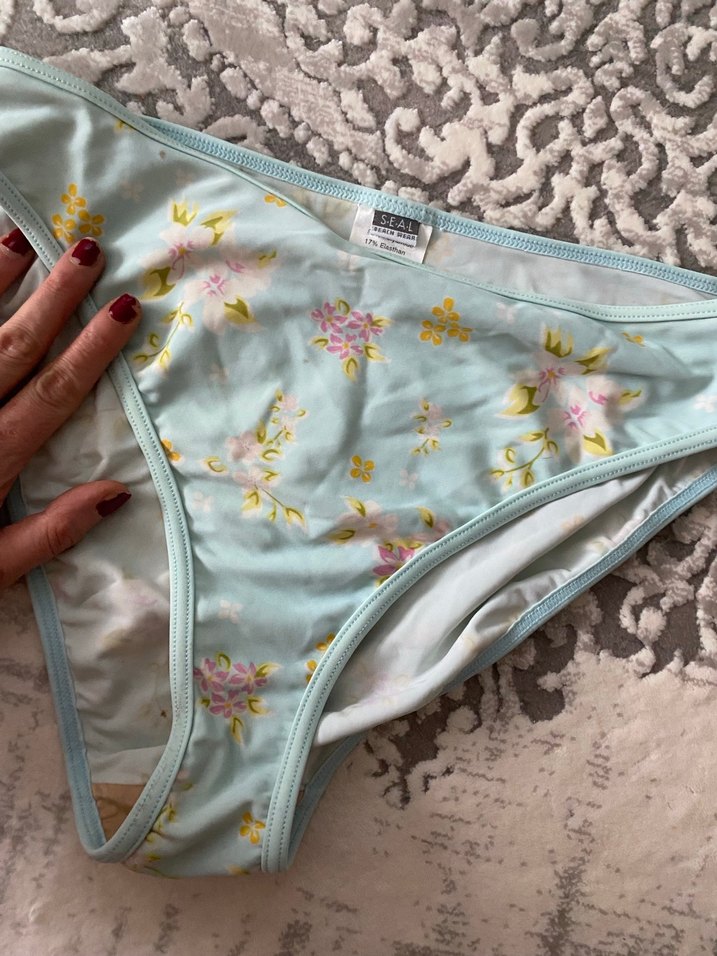 Mavi Çiçekli Bohem Bikini Altı - Görsel 3