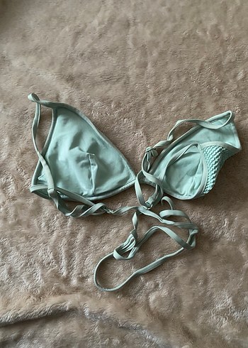 Turkuaz Örgü Bohem Bikini Üstü - Görsel 2