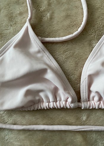 Beyaz İnce Askılı Kadın Bikini Üstü - Görsel 2